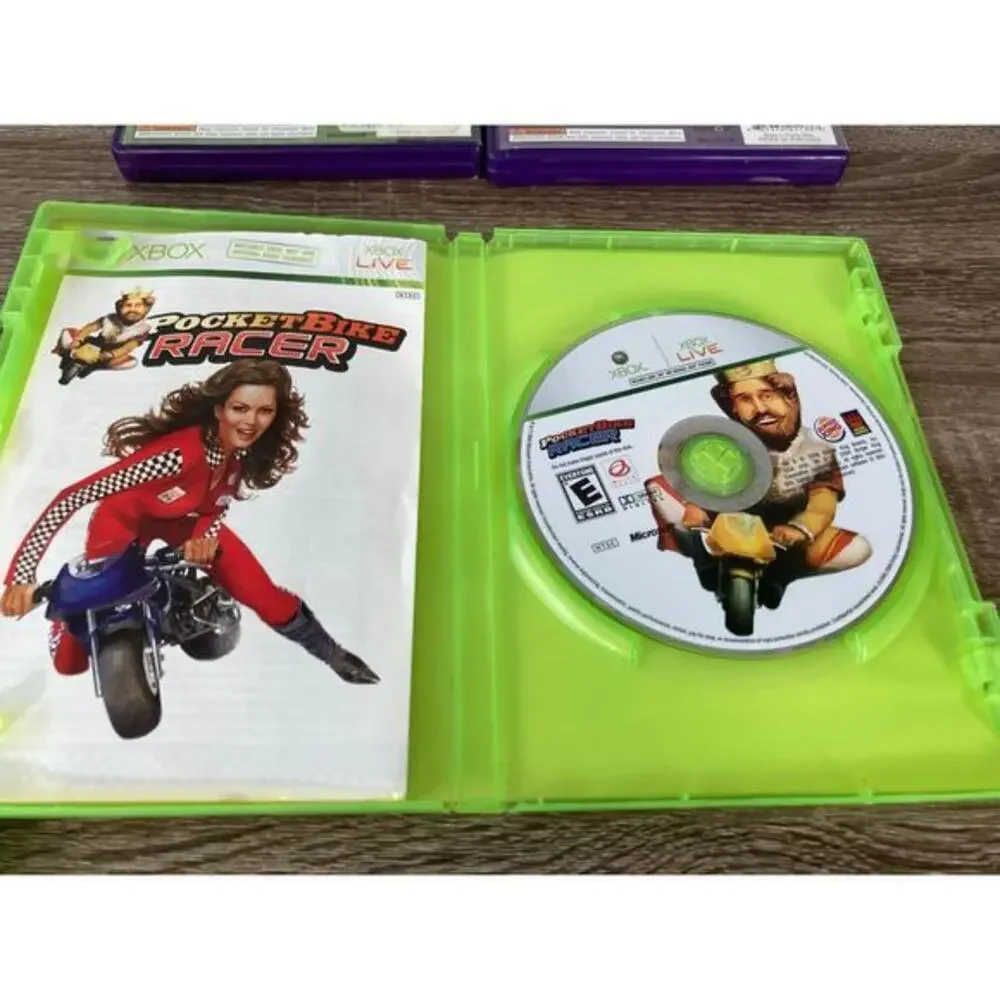 Xbox 360 Game Lot: Kinectimals, Kinect Sports, Shrek, PocketBike Racer